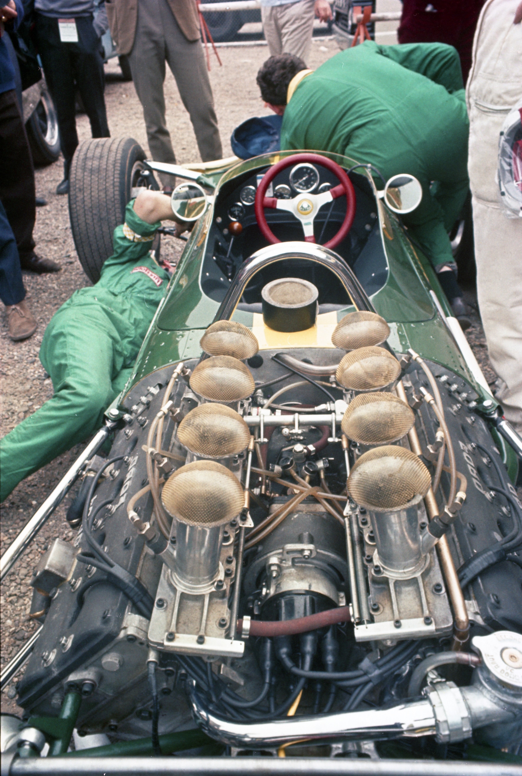 O motor Ford DFV no Grande Prémio da Holanda, 1967.